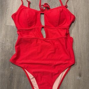 Cupshe Vibrant Red Cutout One Piece Swimsuit